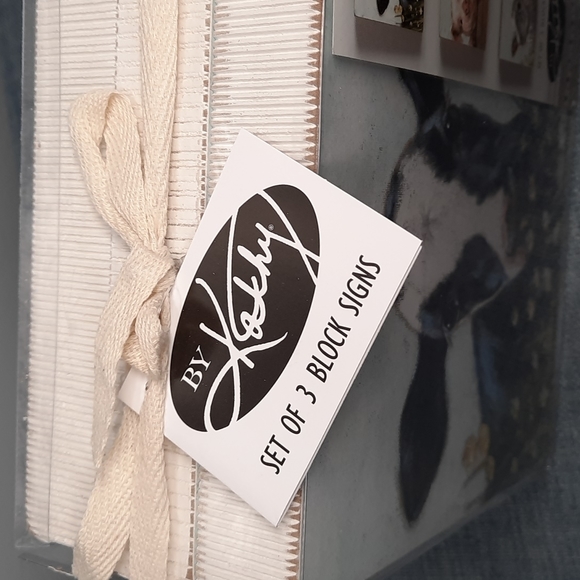 Farm Animals Box Sign Shelf Sitter Set Cow Sheep Pig Lamb Urban Farmhouse Decor - Picture 8 of 9